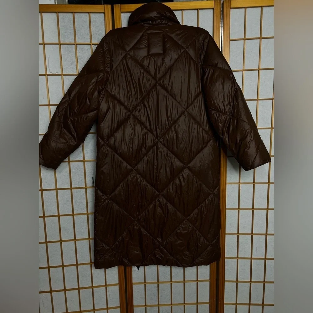 Abercrombie & Fitch Dark chocolate Brown Puffer Coat, oversized